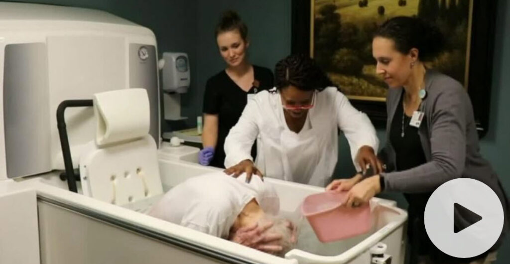 Hospice patient baptised