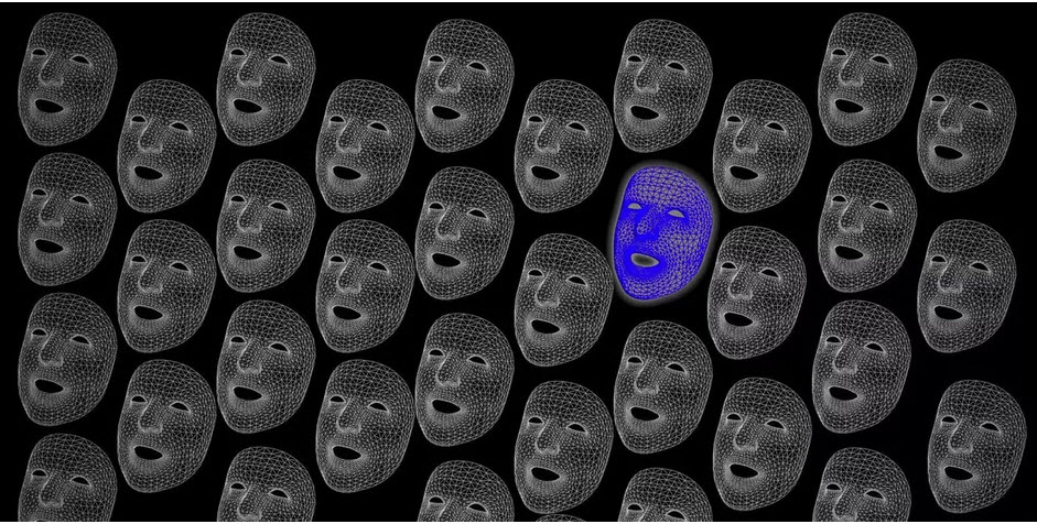 Images of masks with one highlighted