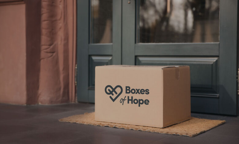 Image of box on doorstep