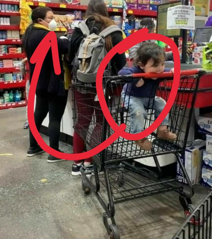 Image of boy chewing cart