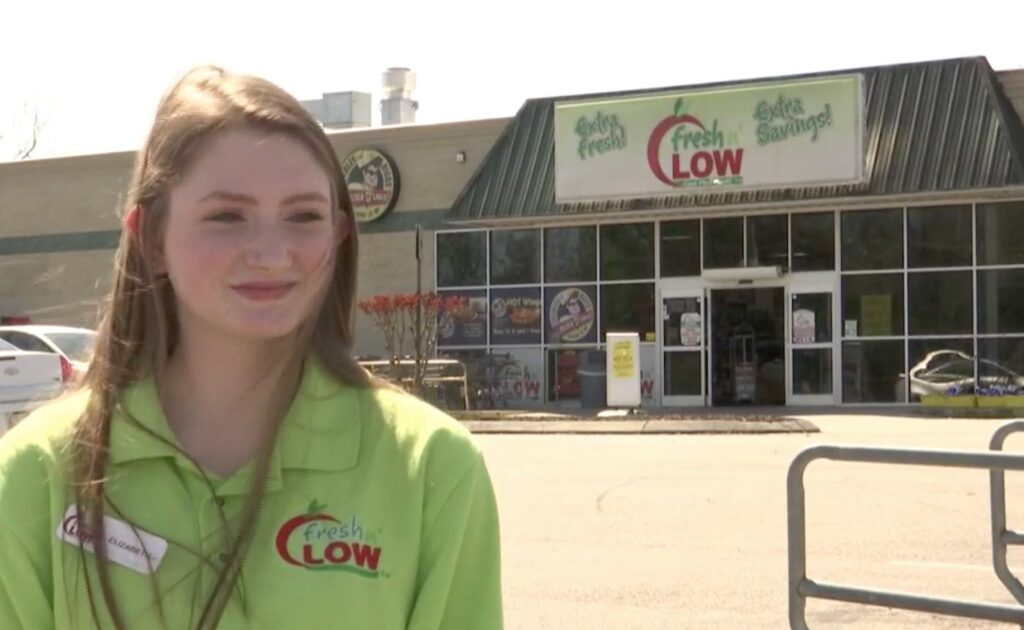 Picture of 17-year-old cashier