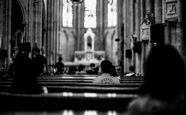 Picture of people attending church service
