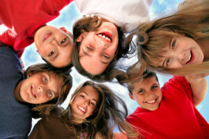 Image of a group of teens acting silly