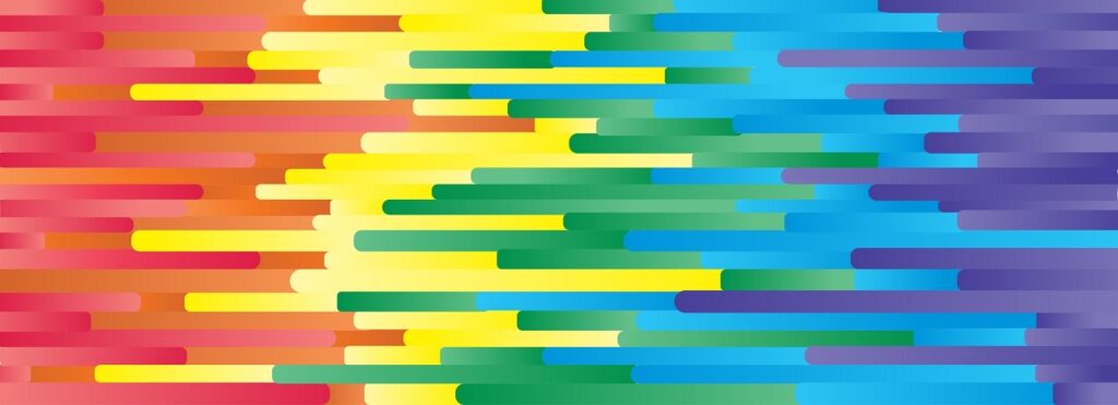 Image of a distorted pride flag