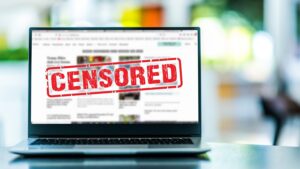 Image of censored online content