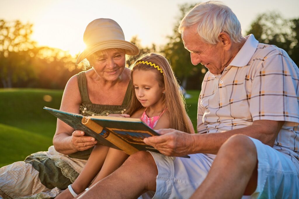 Image of grandparents with granddaughter