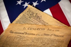 Image of the US Constitution and Declaration of Independence