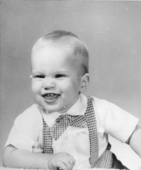 Greg Gerber on his first birthday.